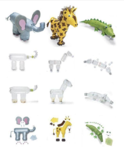 Mainan plastik berbentuk hewan